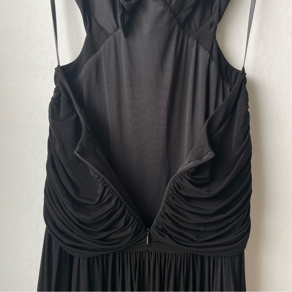 BCBGMAXAZRIA Long Cocktail Dress Cutout Sides Sleeveless Low Back Black XS - Picture 7 of 11